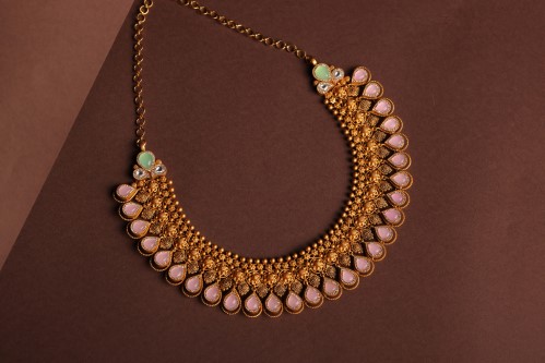 Theyyampattil antique gold necklace Kerala heritage design