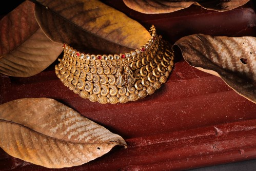 Theyyampattil handcrafted antique gold necklace — Tirur, Kerala