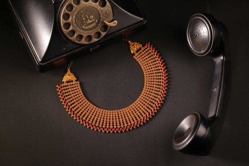 Theyyampattil bridal gold necklace set — 22kt Kerala traditional