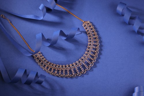 Theyyampattil certified diamond gold necklace